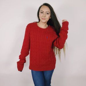 Polo Ralph Lauren Cable Knit Red Sweater